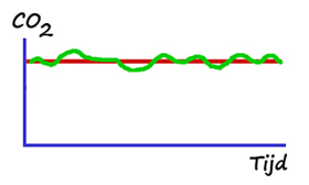 Norm CO2 bij rustige ademhaling X